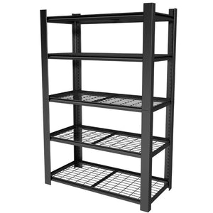 English Elm 72H Five Tier Heavy Duty Steel Wire Shelving Rack for Pantry Garage and Kitchen T2398P544589