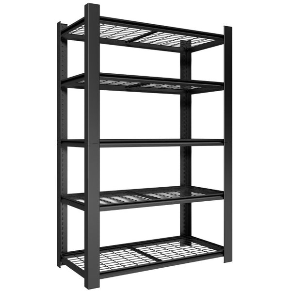 English Elm 72H Five Tier Heavy Duty Steel Wire Shelving Rack for Pantry Garage and Kitchen T2398P544589