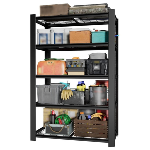 English Elm 72H Five Tier Heavy Duty Steel Wire Shelving Rack for Pantry Garage and Kitchen T2398P544589
