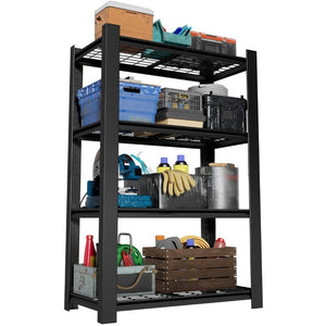 English Elm 60H Four Tier Heavy Duty Steel Mesh Shelving Unit Pantry Garage Kitchen Storage Rack T2398P544590