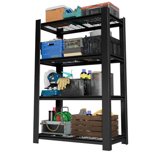 English Elm 60H Four Tier Heavy Duty Steel Mesh Shelving Unit Pantry Garage Kitchen Storage Rack T2398P544590