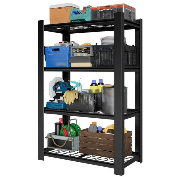 English Elm 60H Four Tier Heavy Duty Steel Mesh Shelving Unit Pantry Garage Kitchen Storage Rack T2398P544590
