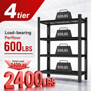 English Elm 60H Four Tier Heavy Duty Steel Mesh Shelving Unit Pantry Garage Kitchen Storage Rack T2398P544590