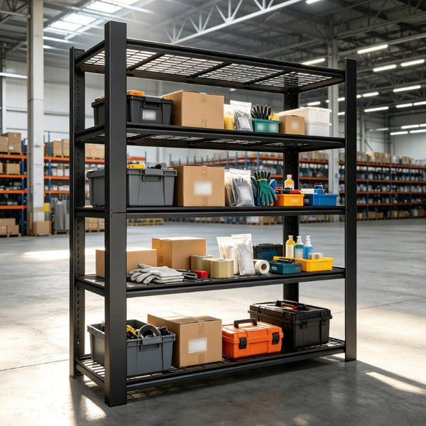 English Elm 72H Five Tier Steel Wire Shelving Rack 3000 Lb Capacity Pantry Garage Storage T2398P544591