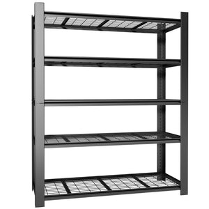 English Elm 72H Five Tier Steel Wire Shelving Rack 3000 Lb Capacity Pantry Garage Storage T2398P544591