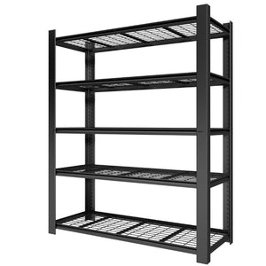 English Elm 72H Five Tier Steel Wire Shelving Rack 3000 Lb Capacity Pantry Garage Storage T2398P544591