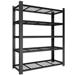 English Elm 72H Five Tier Steel Wire Shelving Rack 3000 Lb Capacity Pantry Garage Storage T2398P544591