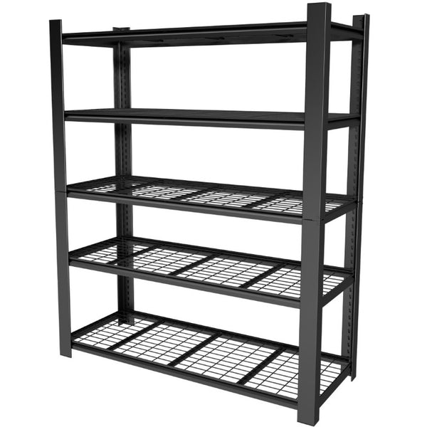 English Elm 72H Five Tier Steel Wire Shelving Rack 3000 Lb Capacity Pantry Garage Storage T2398P544591