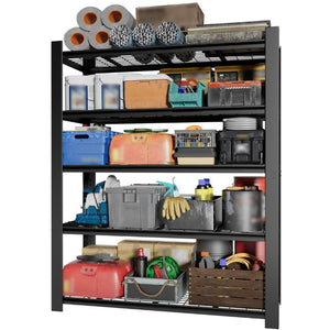 English Elm 72H Five Tier Steel Wire Shelving Rack 3000 Lb Capacity Pantry Garage Storage T2398P544591