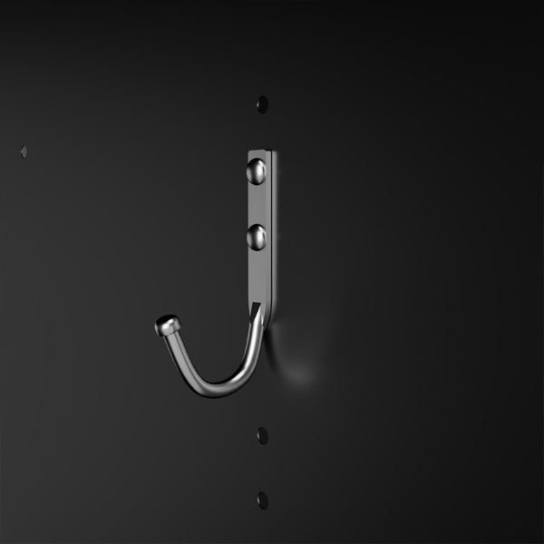 English Elm 55 Inch Steel Vertical Wardrobe Locker with Ventilated Door Lock and Side Hooks for Bedroom Black T2398P544592