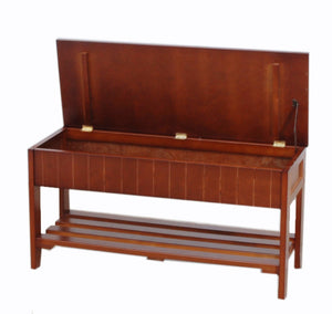 English Elm Quality Solid Wood Entryway Bench with Lift Top Hidden Compartment for Organized Living Cherry T2574P163840