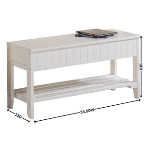 English Elm Quality Solid Wood Entryway Bench with Lift Top Hidden Compartment for Organized Living Cherry T2574P163840