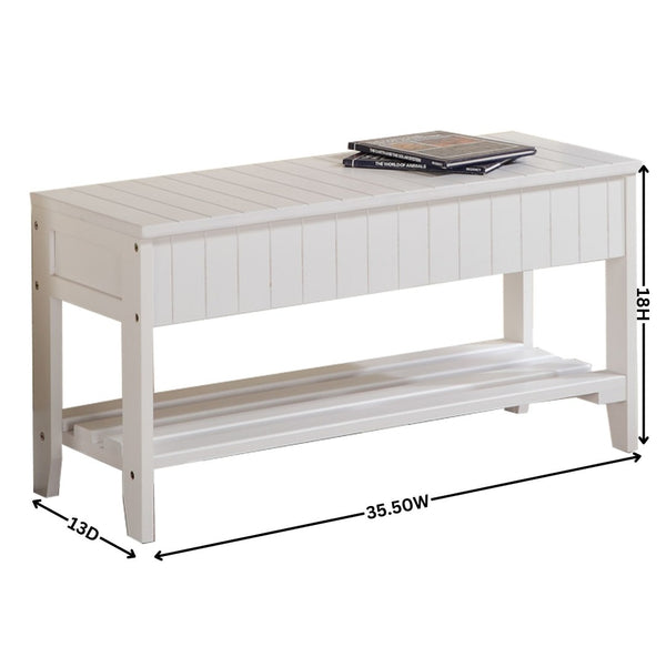 English Elm Quality Solid Wood Entryway Bench with Lift Top Hidden Compartment for Organized Living Cherry T2574P163840