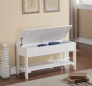 English Elm Quality Solid Wood Entryway Bench with Lift Top Hidden Compartment for Organized Living White T2574P163841