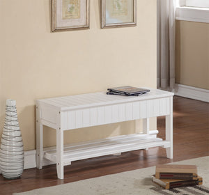 English Elm Quality Solid Wood Entryway Bench with Lift Top Hidden Compartment for Organized Living White T2574P163841