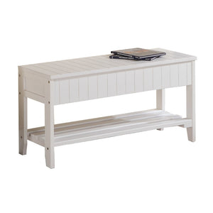English Elm Quality Solid Wood Entryway Bench with Lift Top Hidden Compartment for Organized Living White T2574P163841
