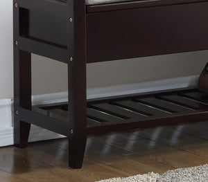 English Elm Vannes Espresso Pine Entryway Bench with Dual Lift Top Seats and Hidden Shoe Storage T2574P164222