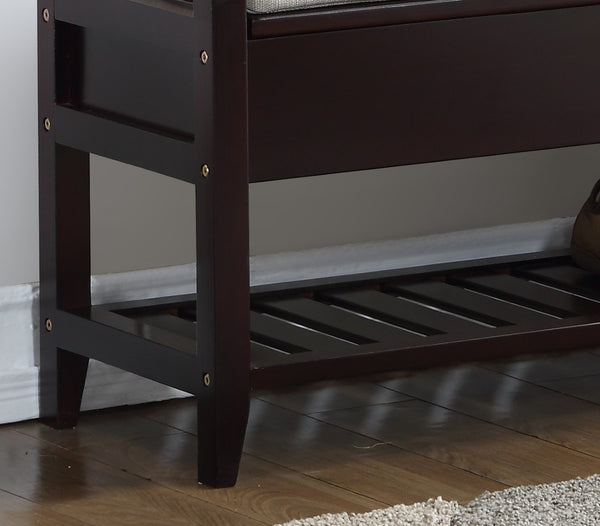 English Elm Vannes Espresso Pine Entryway Bench with Dual Lift Top Seats and Hidden Shoe Storage T2574P164222