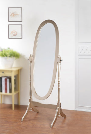 English Elm Traditional Queen Anne Oval Floor Cheval Mirror Solid Wood Tilting Bedroom Accent Gold T2574P164242