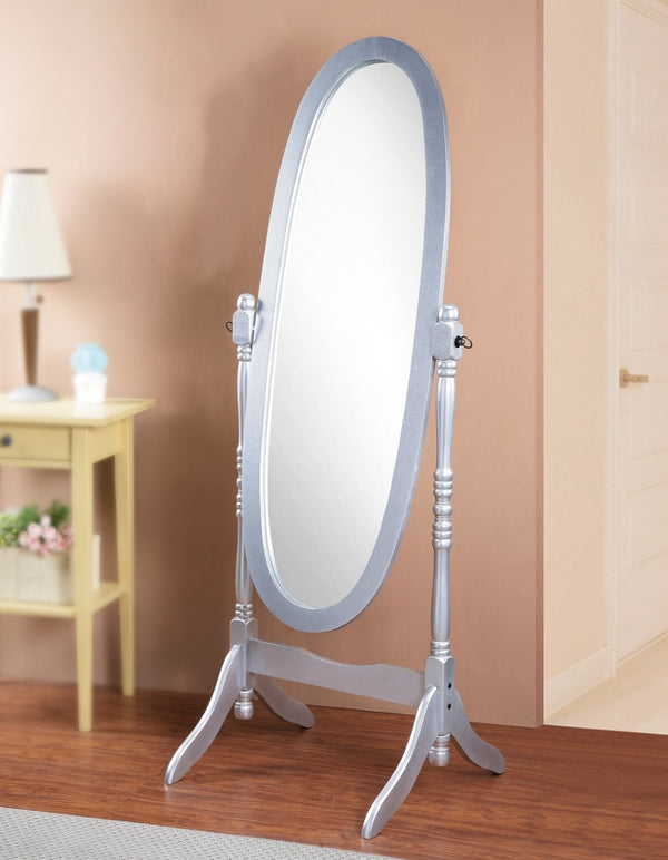 English Elm Traditional Queen Anne Oval Floor Cheval Mirror Solid Wood Tilting Bedroom Accent T2574P164245