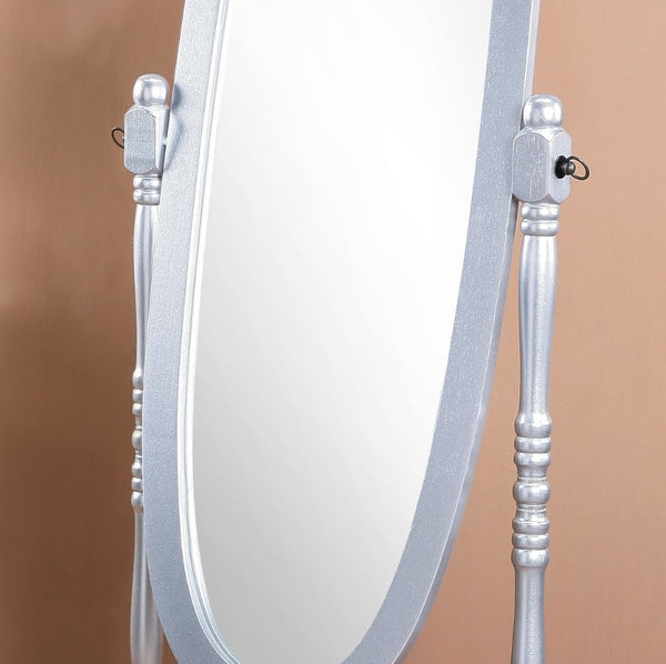 English Elm Traditional Queen Anne Oval Floor Cheval Mirror Solid Wood Tilting Bedroom Accent T2574P164245