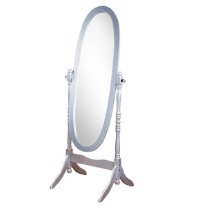 English Elm Traditional Queen Anne Oval Floor Cheval Mirror Solid Wood Tilting Bedroom Accent T2574P164245