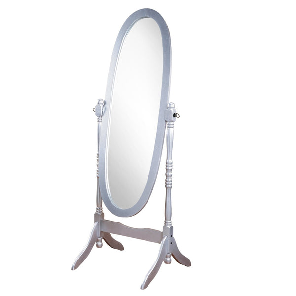 English Elm Traditional Queen Anne Oval Floor Cheval Mirror Solid Wood Tilting Bedroom Accent T2574P164245