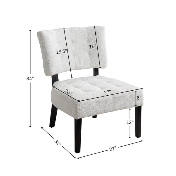 English Elm Blended Leather Button Tufted Oversized Accent Chair Hardwood Frame Transitional Lounge Gray T2574P164247