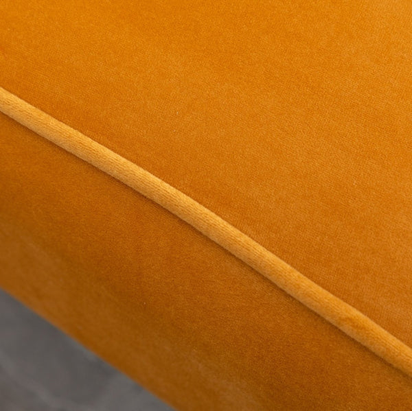 English Elm Elon Velvet Accent Chair with Channel Stitching and Rubberwood Legs for Reading Nooks Gold T2574P164256