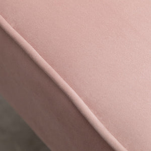 English Elm Elon Velvet Accent Chair with Channel Stitching and Rubberwood Legs for Reading Nooks Pink T2574P164257