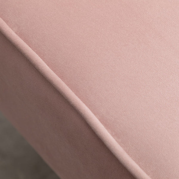 English Elm Elon Velvet Accent Chair with Channel Stitching and Rubberwood Legs for Reading Nooks Pink T2574P164257