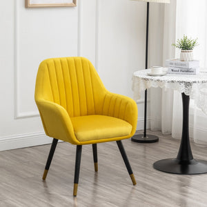 English Elm Tuchico Barrel Back Velvet Accent Chair with Tufted Seat and Beech Wood Legs T2574P164265