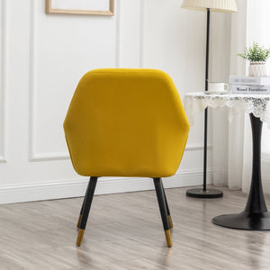 English Elm Tuchico Barrel Back Velvet Accent Chair with Tufted Seat and Beech Wood Legs T2574P164265