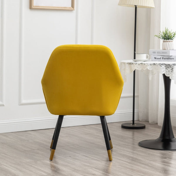 English Elm Tuchico Barrel Back Velvet Accent Chair with Tufted Seat and Beech Wood Legs T2574P164265