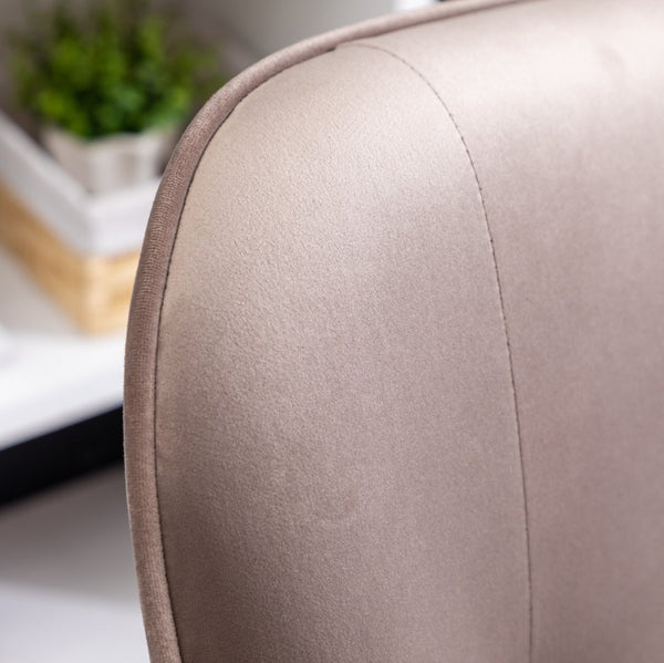 English Elm Doarnin Velvet Barrel Accent Chair with Button Tufted Back and Solid Wood Legs Chocolate T2574P164267