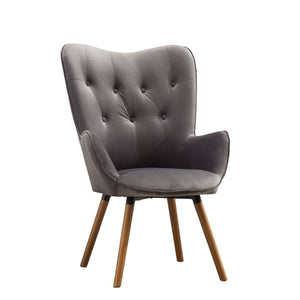 English Elm Doarnin Barrel Back Velvet Accent Chair Tufted Button Detail for Living Room T2574P164268