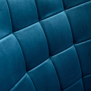English Elm Leiria Wingback Velvet Tufted Accent Chair with Matching Ottoman Mid-century Lounge Blue T2574P164272