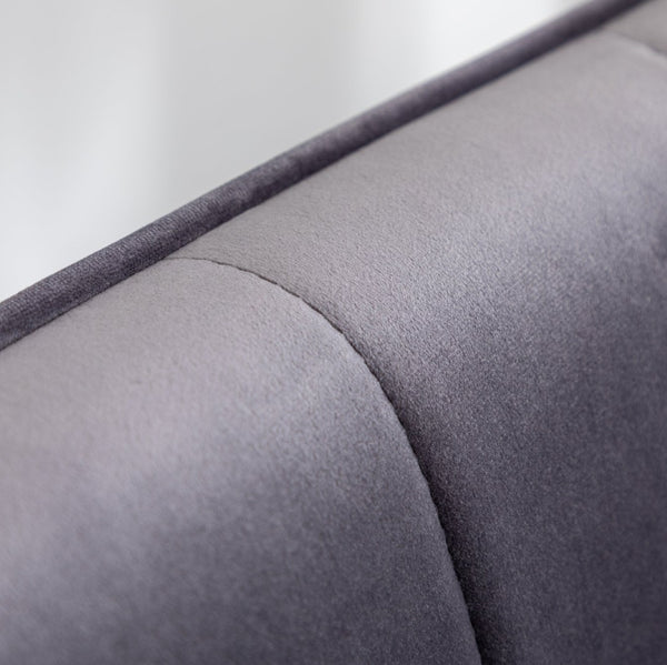 English Elm Leiria Wingback Velvet Tufted Accent Chair with Matching Ottoman Mid-century Lounge Gray T2574P164273