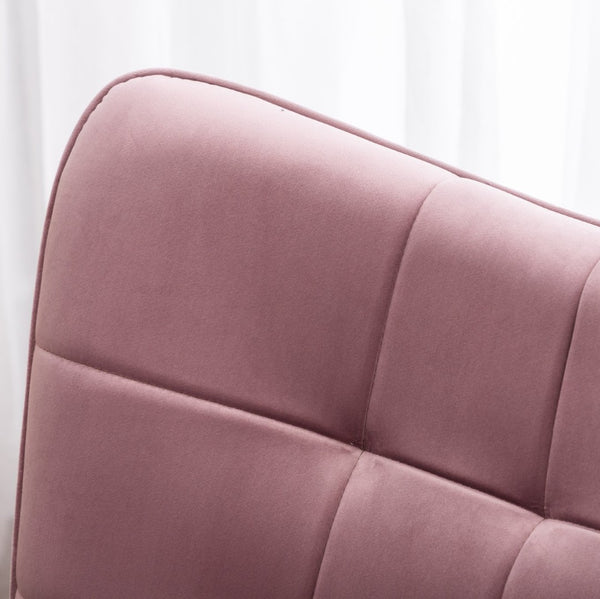 English Elm Leiria Wingback Velvet Tufted Accent Chair with Matching Ottoman Mid-century Lounge Mauve T2574P164274
