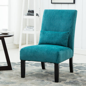 English Elm Pisano Chenille Armless Accent Chair with Graffiti Weave and Espresso Wood Legs T2574P164276