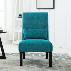 English Elm Pisano Chenille Armless Accent Chair with Graffiti Weave and Espresso Wood Legs T2574P164276