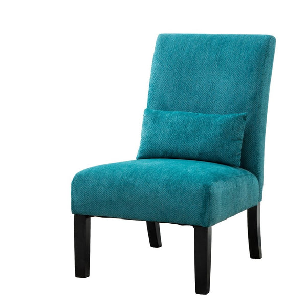English Elm Pisano Chenille Armless Accent Chair with Graffiti Weave and Espresso Wood Legs T2574P164276
