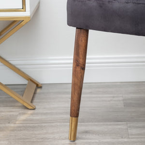 English Elm Lindale Velvet Accent Chair with Button Tufting Nailhead Trim and Rubberwood Legs T2574P164505
