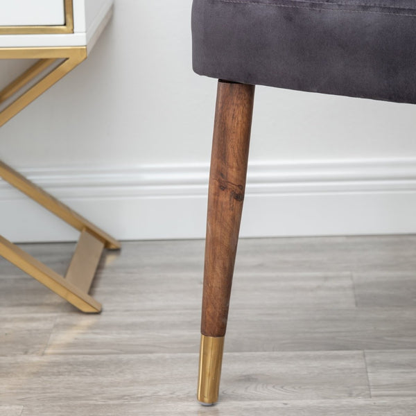 English Elm Lindale Velvet Accent Chair with Button Tufting Nailhead Trim and Rubberwood Legs T2574P164505