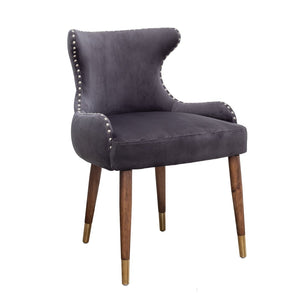 English Elm Lindale Velvet Accent Chair with Button Tufting Nailhead Trim and Rubberwood Legs T2574P164505