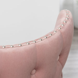 English Elm Lindale Velvet Button Tufted Accent Chair with Nailhead Trim and Gold Tipped Legs T2574P164506