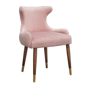 English Elm Lindale Velvet Button Tufted Accent Chair with Nailhead Trim and Gold Tipped Legs T2574P164506