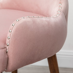 English Elm Lindale Velvet Button Tufted Accent Chair with Nailhead Trim and Gold Tipped Legs T2574P164506
