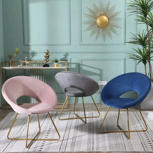 English Elm Slatina Plush Faux Fur Barrel Chair with Gold Sled Base for Bedroom or Living Room Pink T2574P164522
