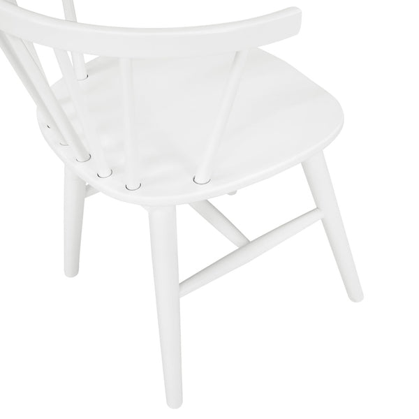 English Elm Alwynn Windsor Spindle Back Solid Wood Dining Chairs White Lacquer Farmhouse Set of 2 T2574P164536